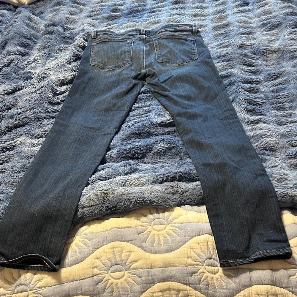 PAIGE Dark Blue Straight Leg Jeans - Picture 6 of 8